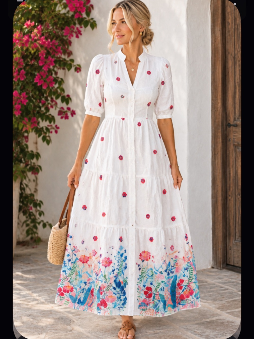 Rare Alice Colin x beau ro floral embroidered maxi dress fall party preppy $300
